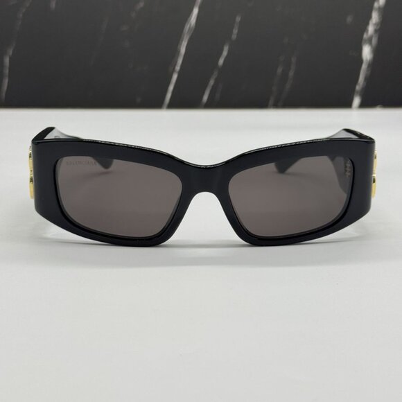 NEW BALENCIAGA BB0360S 005 UNISEX BLACK SUNGLASSES - Picture 4 of 12